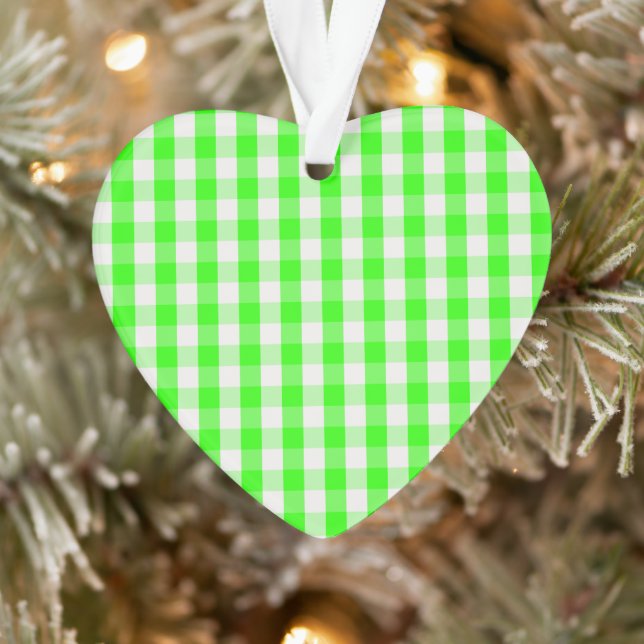 Adorno Neon Green Gingham Pattern by Shirley Taylor (Árbol)