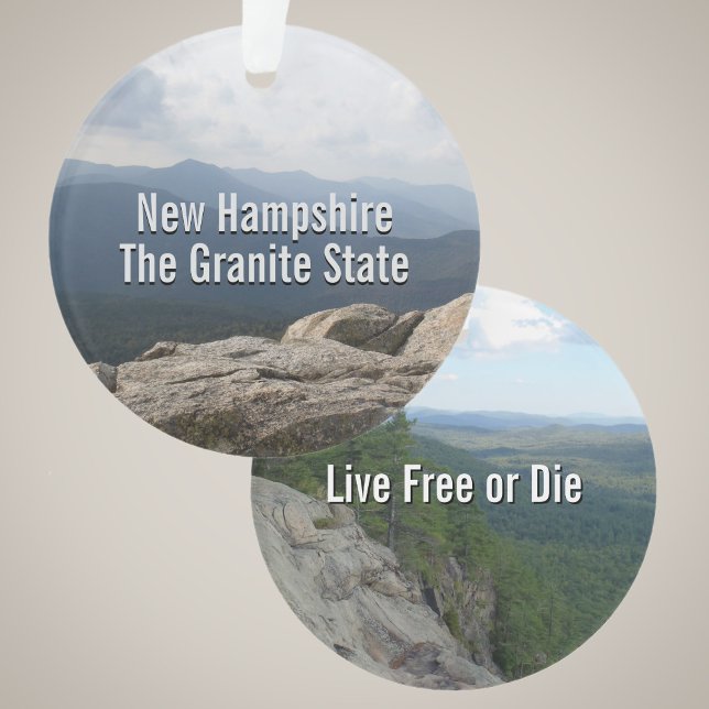 Adorno New Hampshire Granite State Live Free or Die Photo (Subido por el creador)