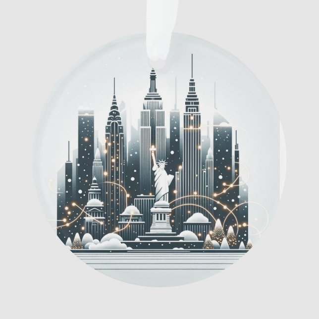 Adorno New York Holiday Elegance - Navidades Personalizab (Anverso)