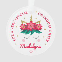 Nieta Navidad Unicorn personalizada