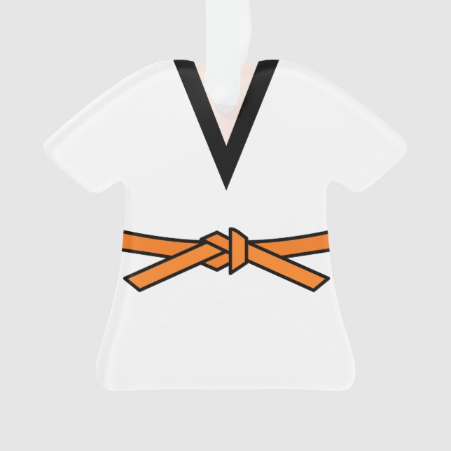 Adorno Ninja En Formación Naranja Belt Personalizado (Anverso)