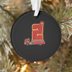 Adorno Niño de 2 años de edad regalo de bombero