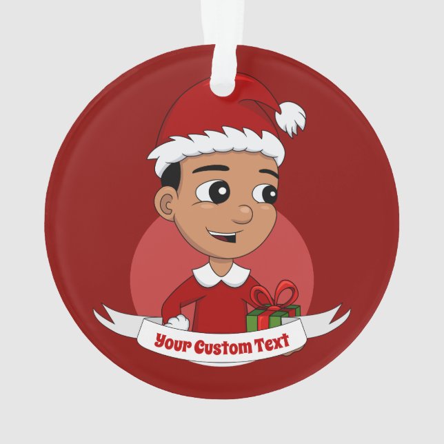 Adorno Niño personalizado de Navidades hispanos (Reverso)