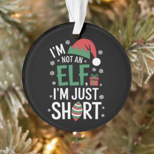 Adorno No soy un elfo, solo bajo divertido Navidad