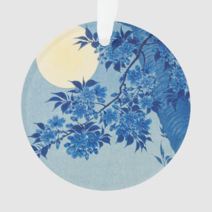 Adorno Noche de la luna Árbol azul luna