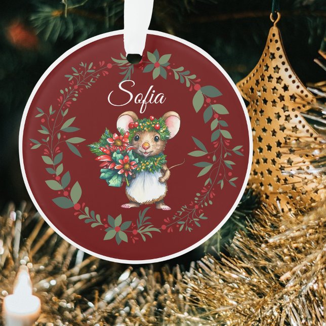 Adorno Nombre Árbol de Navidad del ratón dulce de Borgoña (Subido por el creador)