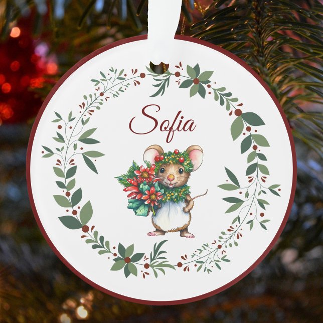 Adorno Nombre Árbol de Navidad del ratón dulce de Borgoña (Subido por el creador)