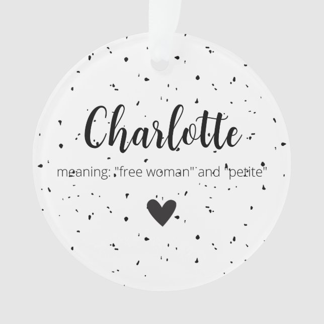 Adorno Nombre de Charlotte significa Chicas mujeres moder (Anverso)