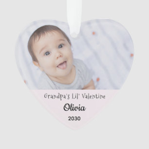 Adorno Nombre de foto personalizado del abuelo San Valent