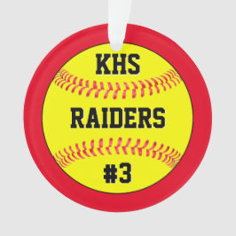 Adorno Nombre del equipo Softball, Cartas Escolares y Núm