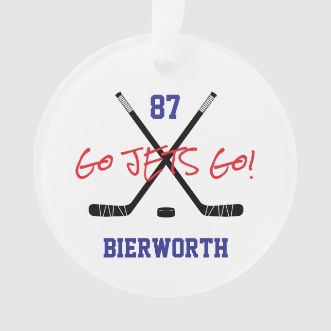 Adorno Nombre del jugador del equipo deportivo de hockey  (Anverso)