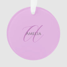 Nombre Monograma Letra inicial Orquídea & Lilac