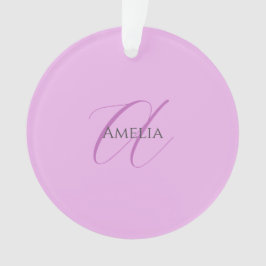 Adorno Nombre Monograma Letra inicial Orquídea & Lilac