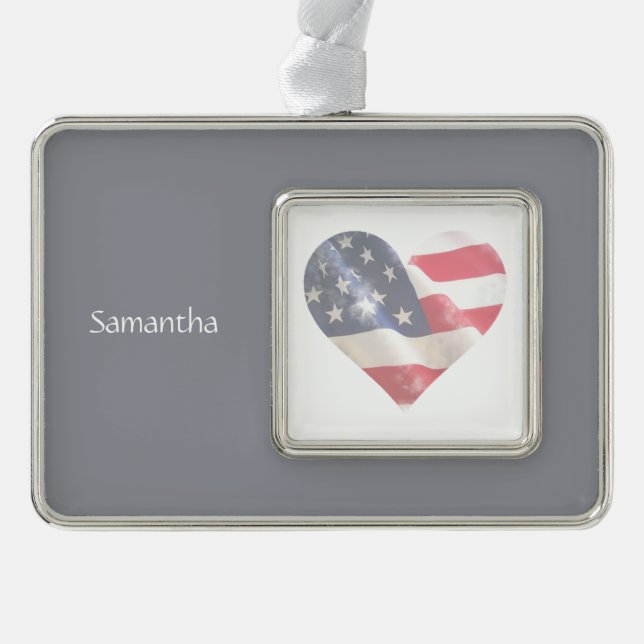 Adorno Nombre personalizado de la bandera cardíaca estado (Anverso)