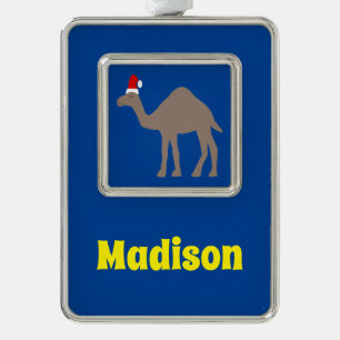 Adorno Nombre personalizado del camello de Navidades cura