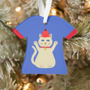 Adorno Nombre personalizado del gato de Navidades curados