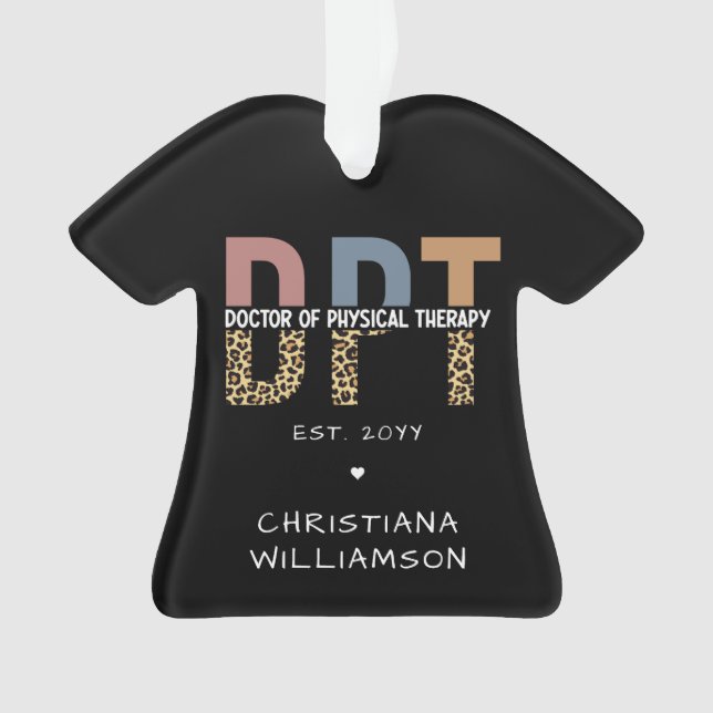 Adorno Nombre personalizado DPT Médica de la terapia físi (Anverso)