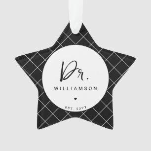 Adorno Nombre Personalizado Dr. Médica Minimalista Gradua