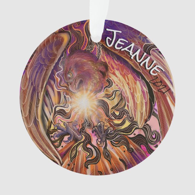 Adorno Nombre personalizado Halcón de ráfaga solar (Anverso)