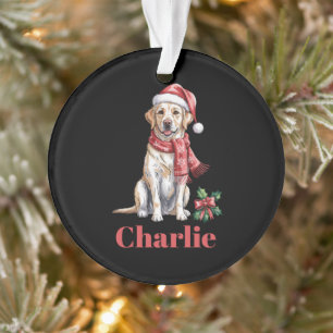 Adorno Nombre Personalizado Labrador Retriever Navidad