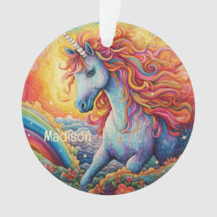 Adorno Nombre personalizado lindo unicornio