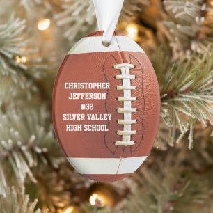 Adorno Nombre personalizado Oval Football Sports
