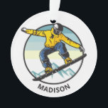 Adorno Nombre personalizado SNOWBOARDER<br><div class="desc">Vea mi tienda para ver más artículos con esta imagen.</div>
