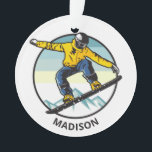 Adorno Nombre personalizado SNOWBOARDER<br><div class="desc">Vea mi tienda para ver más artículos con esta imagen.</div>