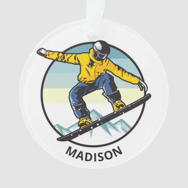 Adorno Nombre personalizado SNOWBOARDER (Anverso)
