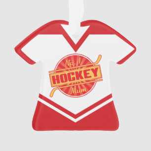 Adorno Nombre y número de la Mamá de hockey Jersey