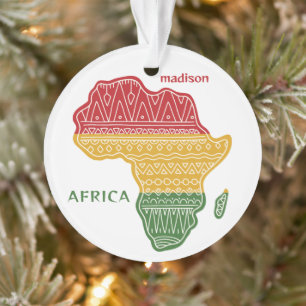 Adorno Nombre y texto personalizados de África