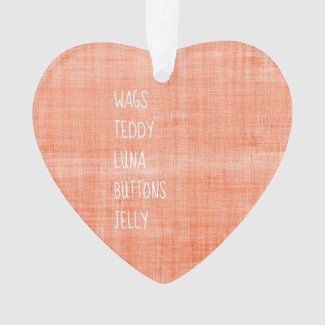 Adorno Nombres de mascotas familiares Mensaje de recuerdo (Anverso)