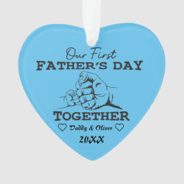 Adorno Nombres personalizados, nuestro primer día de padr