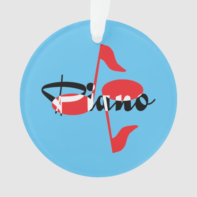 Adorno Notas rojas de piano (Anverso)