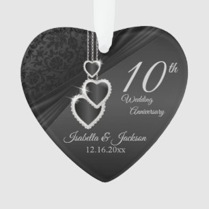 Adorno Noveno aniversario de Boda Keepsake Diseño 2