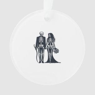Adorno Novia y Groom del Skeleton gótico - Hasta que la m