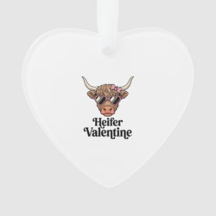 Adorno Novilla de San Valentín Vaca Highland Diseño Vinta
