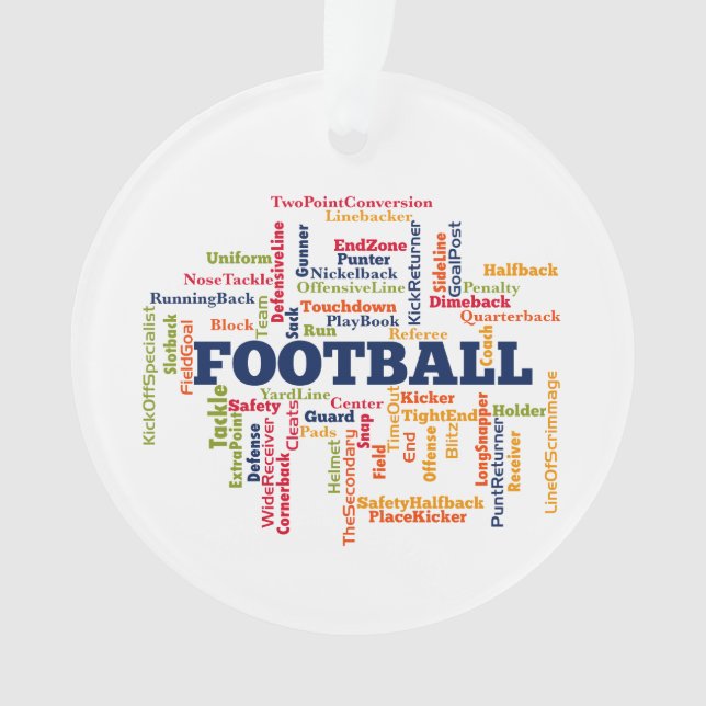 Adorno Nube de palabras de fútbol (Anverso)