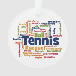 Adorno Nube de palabras de tenis