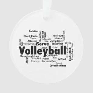 Adorno Nube de palabras de voleibol