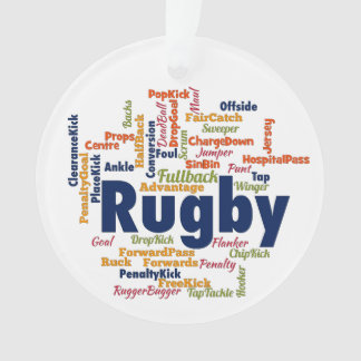 Adorno Nube de Word de Rugby