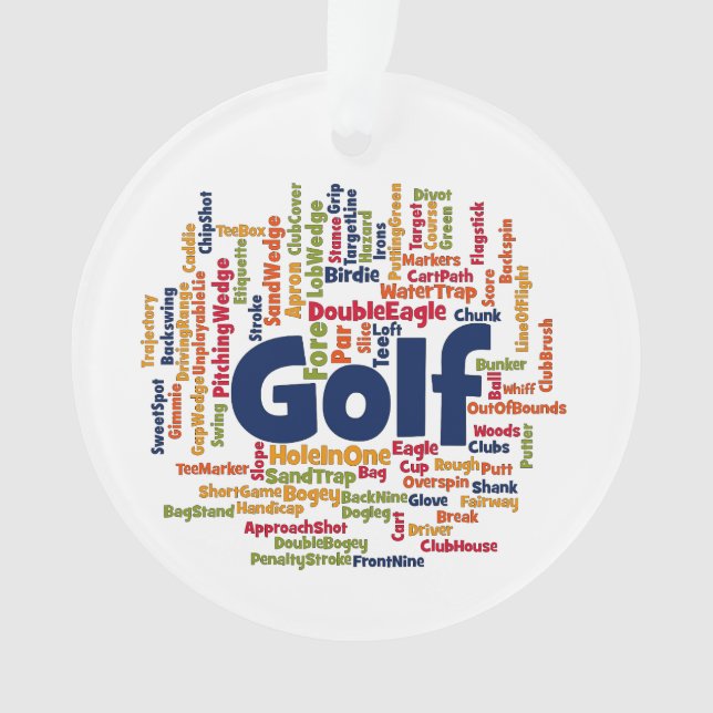 Adorno Nube de Word Golf (Anverso)