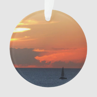 Adorno Nubes de atardecer y navegación marítima