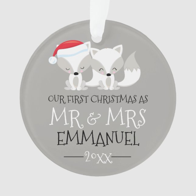 Adorno Nuestra primera cita navideña del Ártico Fox perso (Anverso)