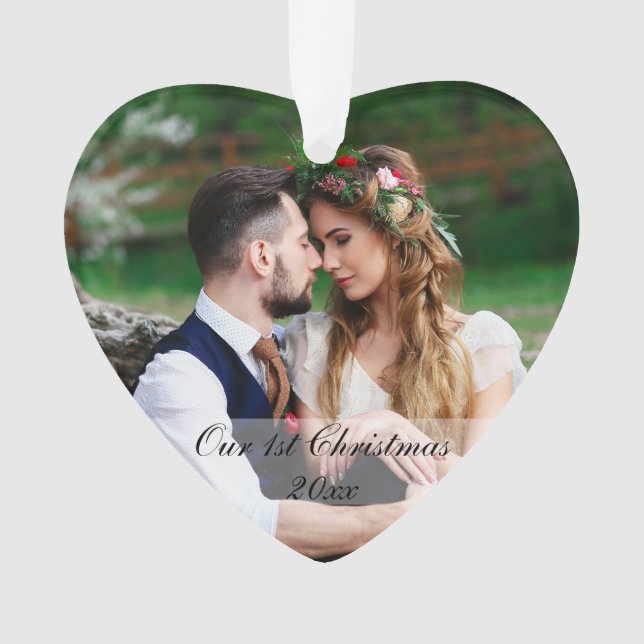 Adorno Nuestra primera foto de boda en Navidad (Anverso)