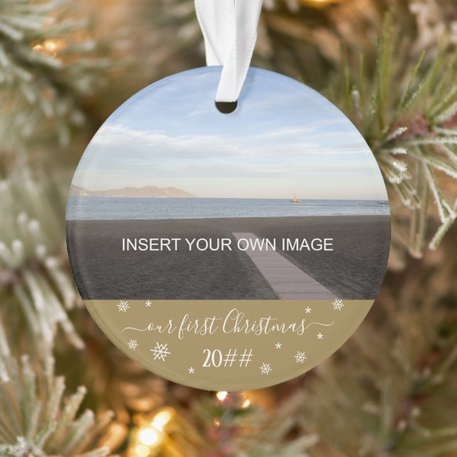 Adorno Nuestra primera foto de Navidad (Árbol)