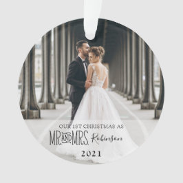 Adorno Nuestra primera foto de Navidad recién casada
