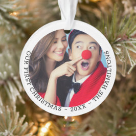 Adorno Nuestra primera foto personalizada de Navidad