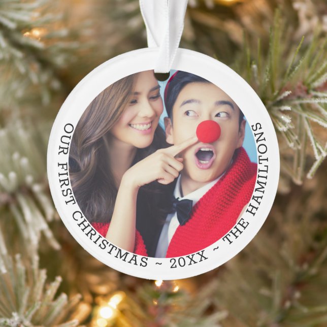 Adorno Nuestra primera foto personalizada de Navidad (Árbol)
