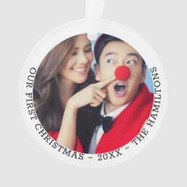 Adorno Nuestra primera foto personalizada de Navidad